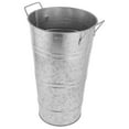 thumbnail image 3 of FOMIYES Vintage Flower Bucket Iron Vase Silver for Office and Shelves 1Set 12.2X8.7X7.3in, 3 of 8