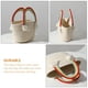 thumbnail image 2 of Bolsa de playa tejida adorable mujer bolso de almacenamiento portátil bolso de almacenamiento de verano Beach Tote, 2 of 5