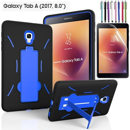 Galaxy Tablet 8in Case EpicGadget Galaxy Tab A 8 Case (2017), Heavy Duty Rugged Impact Hybrid Case with Build In Kickstand Protection Cover For Galaxy Tab A 8.0