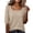 Khaki, variant on Migroa Scoop Neck Elbow Length Half Sleeve Tops for Women 1/2 Sleeve T-Shirt Casual Summer Loose Basic Tees Summer Going Out Work Cute Shirts Trendy 2026 Black L
