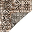 thumbnail image 4 of Unique Loom Outdoor Striped Collection Area Rug - Maia (6' 1" x 9' Rectangle Natural/Black), 4 of 9