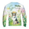 thumbnail image 2 of Border Collie Hello Spring Time Flower Floral Nature All Over Print 3D Sweatshirt Unisex Merch Borders Dog Lovers Gifts Idea - 02031, 2 of 6