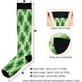 thumbnail image 3 of GZHJMY 1 Pair St. Patrick's Day Clover Compression Socks for Women Men, Knee High Stockings for Athletic Sports,Running,Travel, 3 of 7