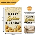 thumbnail image 3 of Golden Birthday Garden Flag Vertical Double Sided Yard Sign Party Decor 12 x 18 Inch, 3 of 8