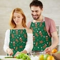thumbnail image 3 of Green Christmas Gingerbread Man Apron-Garden Aprons for Women with Pockets-Cotton Linen Waterproof Kitchen Cooking Gardening Aprons Adjustable for Kitchen,Cooking,BBQ and Salon 32"x27", 3 of 7