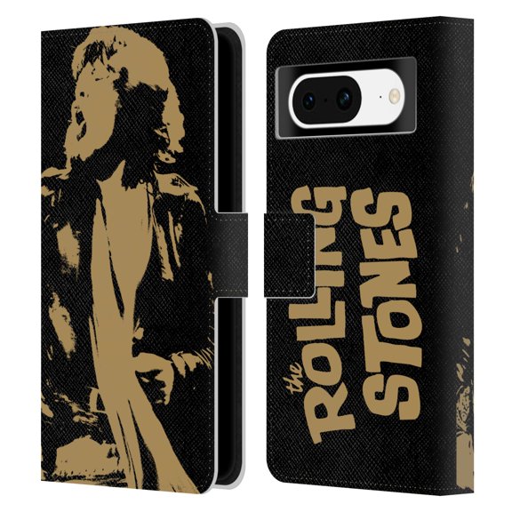 Head Case Designs Officially Licensed The Rolling Stones Mick Jagger Grunge Leather Book Wallet Case Cover Compatible with Google Pixel 8