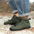 thumbnail image 2 of Tisuna Kids Winter Boots Solid Color Anti Ankle Sneakers Thick Comfortable Little Boys Girls Snow Booties Army Green Size 5-5.5 Years, 2 of 9