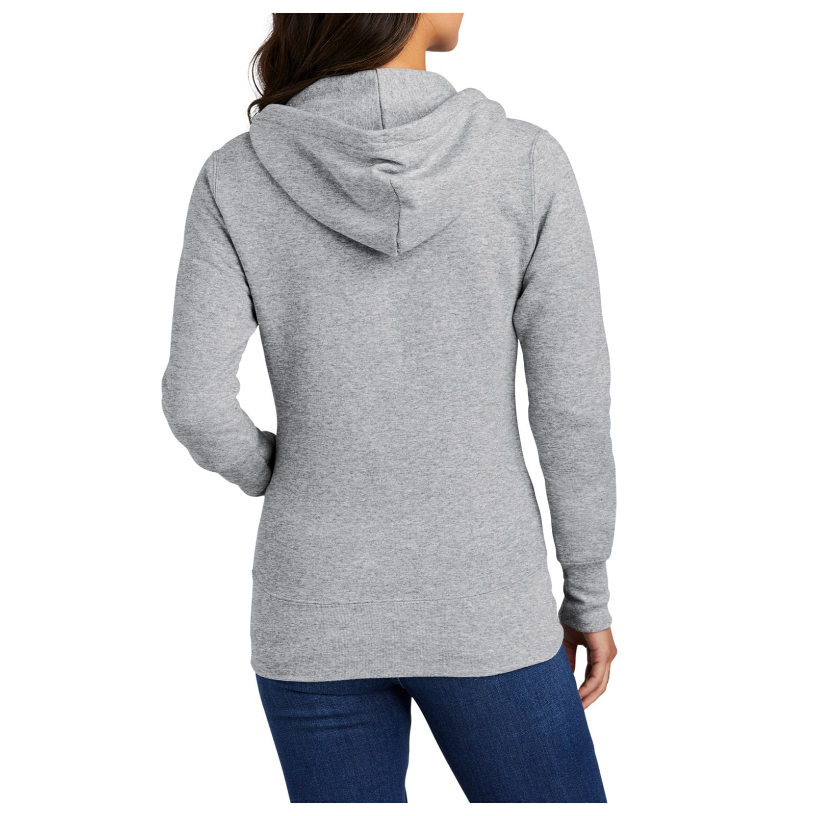 Mafoose Women's Core Fleece Full-Zip Long Sleeve Hooded Cozy Sweatshirt Athletic Heather L