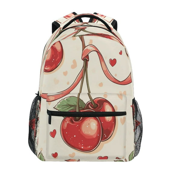 DIXRUYEE Backpack Schoolbag Cherry Love Hearts Pattern 15L/18L 2-SIZE