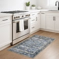 thumbnail image 2 of GLATTICE Vintage Washable 2x3 Small Area Rugs for Entryway Non Slip Kitchen Rugs with Rubber Backing Floral Print Soft Low Pile Throw Rug for Entrance, Blue Grey Beige, 2 of 8