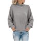 thumbnail image 2 of Pntutb Mujer Casual Sólido O-cuello tops Tejer Mangas Largas Suéter Suéter Pntutb Pntutb-115, 2 of 7
