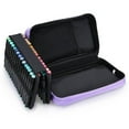 thumbnail image 4 of Fufafayo under $5 Marker Pen Organizer Case, Marker Organizer Case, Large Capacity Pen Case, 60 Slot Marker Storage Bag, Portable Pencil Pouch with Handle, Detachable Dividers for Artists, 4 of 9