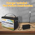 12V 100AH LiFePo4 Battery,100A BMS,Lithium Battery for Home Energy Storage,Trolling Motor,RV,Golf Carts,Solar,Boats,off Grid,15000 Deep Cycles