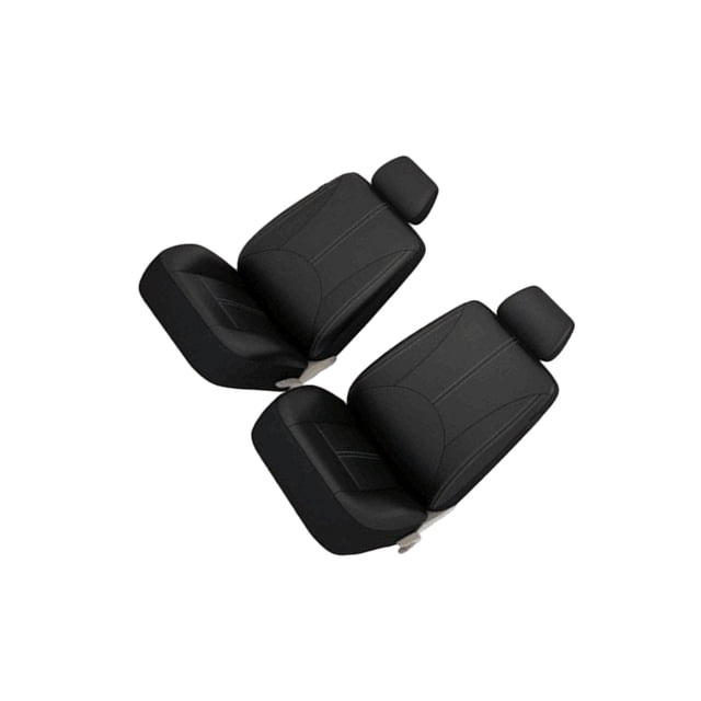 Ruiboury Car Seat Covers Front Rear Seat Covers Protector Headrest for Minivan Black 4 pcs