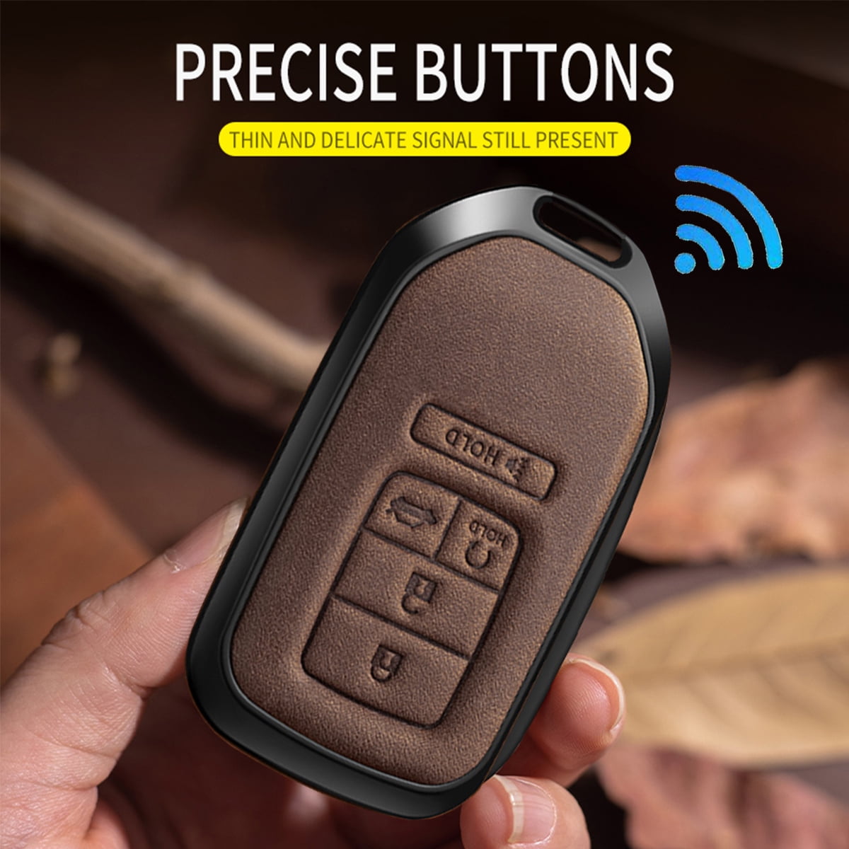 For Honda Key Fob Cover Leather Car 2016-2022 Accord Civic CRV Pilot Ridgeline Passport Key Case