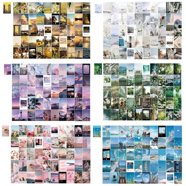 Juego de Pegatinas de Papel Washi de 300 Piezas Paisaje Diario Cosas de Pegatinas Kawaii de Viaje Pegatinas EstéTicas para áLbumes de Recortes