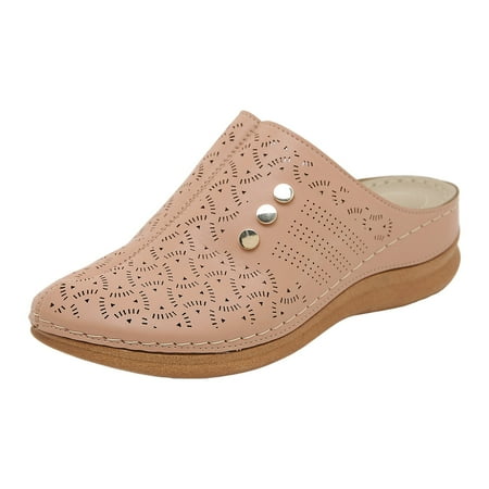 

Jungdeepe Women Shoes Thick Soled Wedge Sandals Fashionable Foot Enclosed Bohemian Beach Sandals