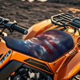 thumbnail image 4 of Uorisanigo Universal ATV Seat Cover Waterproof Compatible with Most ATV Seats, American Flag Eagle Four Wheeler Seat Cover ATVs Accessories for Women Men, 4 of 7
