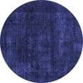 thumbnail image 1 of Ahgly Company Machine Washable Indoor Round Abstract Blue Modern Area Rugs, 7' Round, 1 of 4