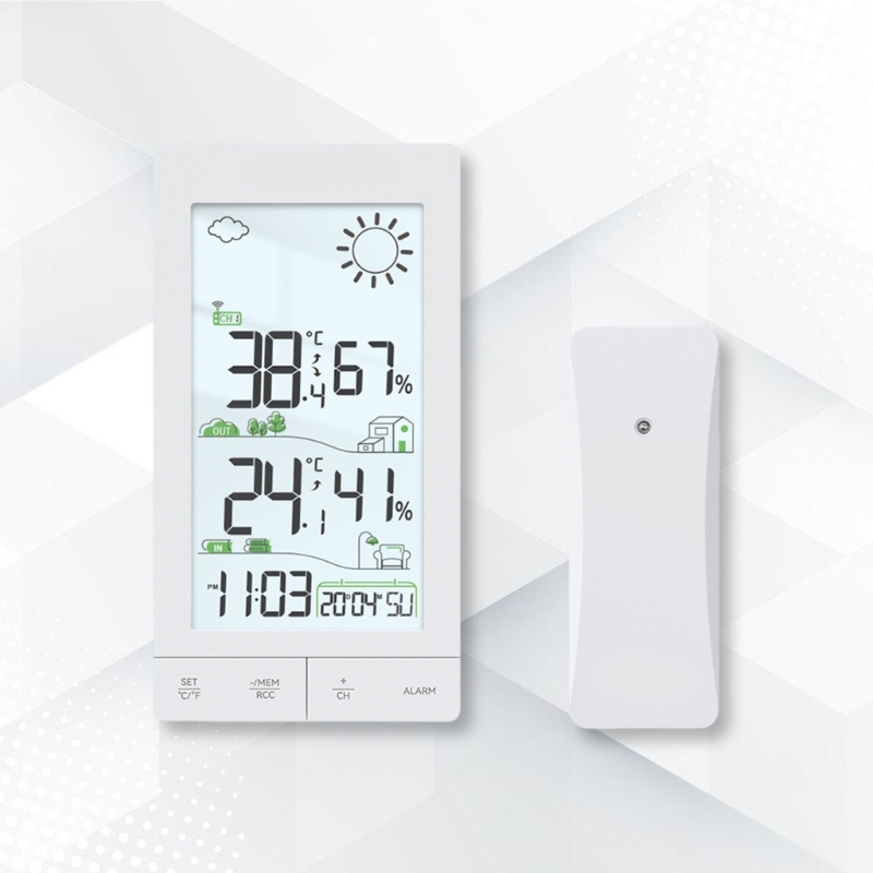 Digital Weather Stations touch screens Sensors for Indoor and Outdoor Temperature