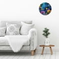 thumbnail image 5 of Chilfamy Coral Reef Fish Marine Life Wooden Wall Clock 10 Inches - Round Wall Hanging Decor for Home, Living Rooms, Kitchens, Dorms - Silent Non-Ticking Clock 10x10in, 5 of 8