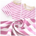 thumbnail image 4 of Boys Girls T Shirts Kids Colorful Striped Basic Shirt (Pink 18-24 Months), 4 of 9