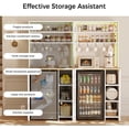 thumbnail image 4 of Bakers Rack with Mini Fridge Space, 69.3" Tall Microwave Stand with Power Outlets & LED Lights, 7-Tier Coffee Bar Station with 5 Hooks for for Dining Room, Living Room, White, 4 of 9