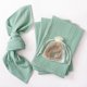 thumbnail image 1 of Xiao Hua Servilletas de tela, paquete de 4, 30 x 30 cm, servilletas de algodón verde claro para la mesa, lavables, reutilizables (no incluye cuerda de algodón)., 1 of 5