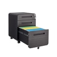 thumbnail image 5 of 3 Drawer Mobile File Cabinet With Lock, Metal Under Desk Rolling Filing Cabinets, Fully Assembled 5-wheel Office Cabinet For Home Office Letter/Legal/A4, 5 of 8