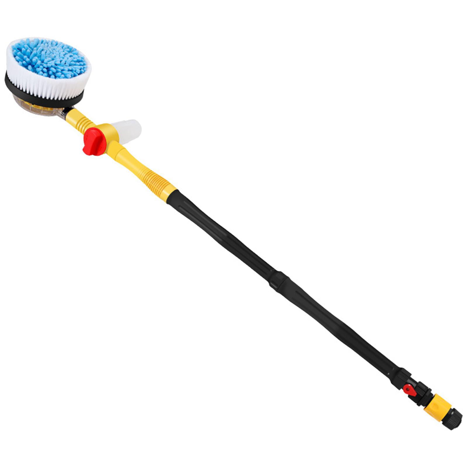 RV/Truck Wash Brush w. Bucket Soft Bristle Head Adjustable 63 Long Handle  Hose Attachment On/Off Switch Cleaning Kit w. Collapsible Bucket for  Car/SUV/RV/Boat/Truck/Solar Panel 