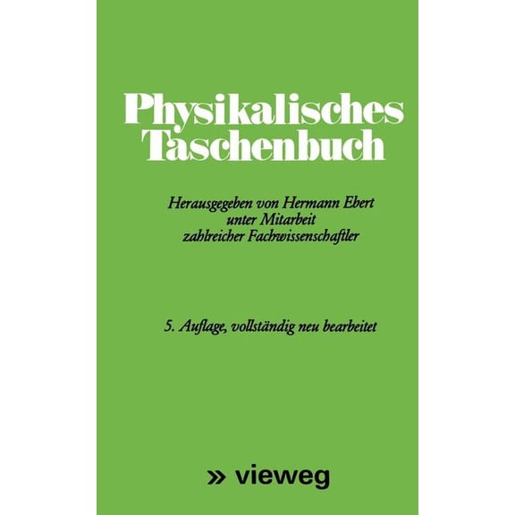 Physikalisches Taschenbuch, (Paperback)