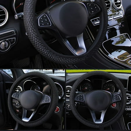 BetterZ Steering Wheel Cushion Microfiber Perfect Decor Elastic Universal 38CM Car Steering Wheel Cover for Automobile