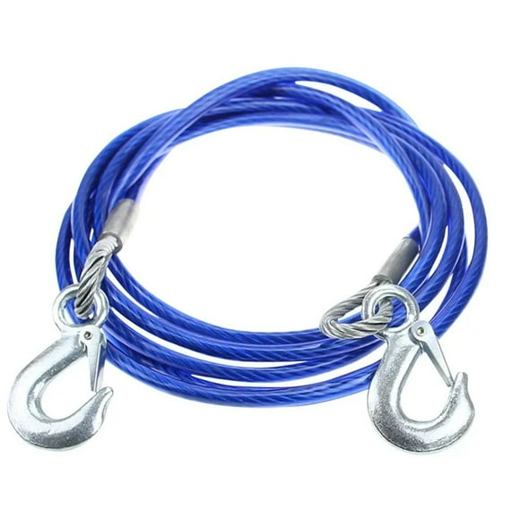 Heavy Duty 5 Ton Tow Recovery Hook Rope Steel Cable with Rubber Coating