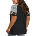 thumbnail image 2 of Womens Summer Short Sleeve V Neck T Shirts Plus Size Criss Cross T-Shirt, 2 of 2