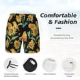 thumbnail image 4 of Kdxio Sunflowers And Bird Print Men's Swim Trunks with Compression Liner 7 Inch Inseam Quick Dry Swim Shorts, 4 of 7