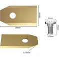 thumbnail image 3 of Lame de Rechange en Titane pour Tondeuse à Gazon, Lot de 30 Lames, 3 of 5