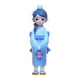 thumbnail image 1 of Estatua de resina, figura asiática Kabuki, coleccionable, de escritorio, kimono japonés, muñeca geisha Con bolsa, 1 of 9