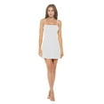 thumbnail image 2 of Women's Off White Sleeveless Midi Cocktail Dress, Spaghetti Strap Sundress, Flared Style, Small Size, 2 of 6