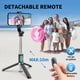 thumbnail image 3 of Trípode para palo selfie, palo selfie extensible y portátil todo en uno con control remoto inalámbrico compatible con iPhone 14 13 12 11 pro Xs Max Xr X 8 7, Galaxy Note10/S20/S10/OnePlus 9/9 PRO, etc, 3 of 5