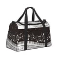 thumbnail image 2 of Vsdgher Piano Keys With Musical Notes Pattern Unisex Hand Travel Bag,Foldable Travel Duffel BagsTravel Essentials Sport Gym Bag,Overnight Travel Duffel Bag with Adjustable Strap, 2 of 7