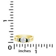 thumbnail image 3 of Marquise Shape Simulated Green Emerald & Cubic Zirconia Enhancer Guard 10k Yellow Gold Ring Size - 9, 3 of 3