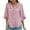 Pink, variant on Tauxra Womens Dressy Casual Blouses 3/4 Sleeve V Neck Ruffle Tops Business Ladies Summer 2025 Trendy Work Shirt Red M