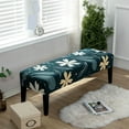 thumbnail image 4 of Dowbom High Stretch Dining Bench Cover,Printed Rectangular Bench Seat Cushion Slipcovers Removable Washable Anti-Dust Spandex Upholstered Bench Protector for Living Room Kitchen Bedroom-B, 4 of 8