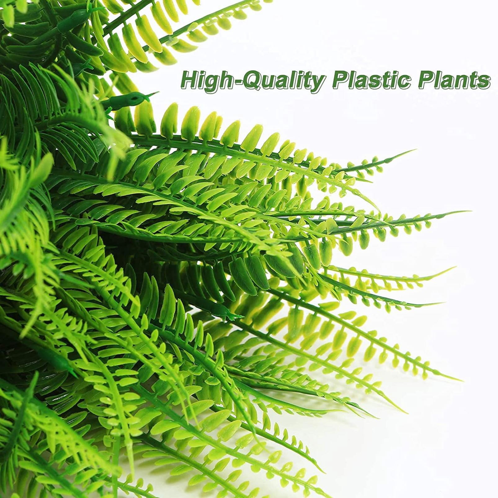 Artificial Boston Ferns for Outdoors - UV Resistant Lifelike Artificial Boston Fern, Faux Ferns Fake Ferns Artificial Plants, Boston Ferns Artificial Plants