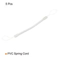 thumbnail image 3 of Unique Bargains 5' Plastic Retractable Spring Coil Strap Key Holder Stylus Cord, Clear 5 Pack, 3 of 5