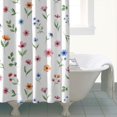 thumbnail image 4 of Pioneer Flower Floral Print Pattern Shower Curtain 84”x72", Bathroom Decorative Shower Curtain Set with 12 Hooks, Waterproof Washable, 4 of 6