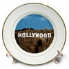 3dRose cp_4400_1 Hollywood Porcelain Plate, 8-Inch