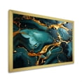 thumbnail image 2 of Designart "Granite with Topaz Agate in Gold and Green VIII" Fractal Framed Wall Art Decor - Modern Gold Abstract Entryway Framed Wall Art, 2 of 6