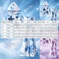 thumbnail image 3 of KEXE Little Girls Tie‑Dye Hoodie Set Star Long‑Sleeve Cropped Hooded Sweatshirt Flare Pants, 3 of 9