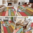 thumbnail image 5 of Large Area Rugs for Living Room Bedroom, Nautical Anchor 5'x8' Rug Washable Carpet Runner Indoor Outdoor, Country Vintage Colorful Wooden Plank Non Slip Floor Mats Rug for Kitchen, Bathroom, 5 of 8